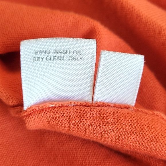 IMMA Orange Long Sleeve Casual Lightweight Cardigan Sweater size S - Picture 9 of 10